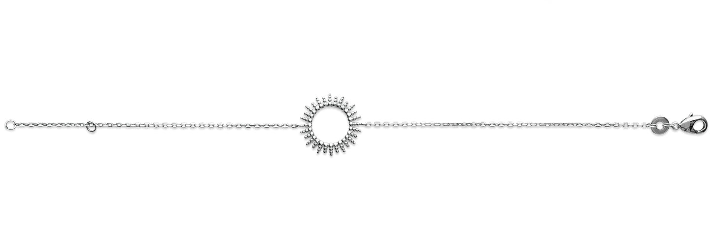 Bracelet soleil ethnique en argent