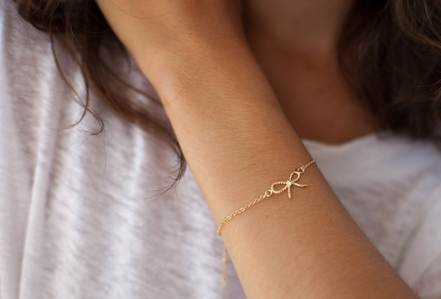 Bracelet noeud plaqué or