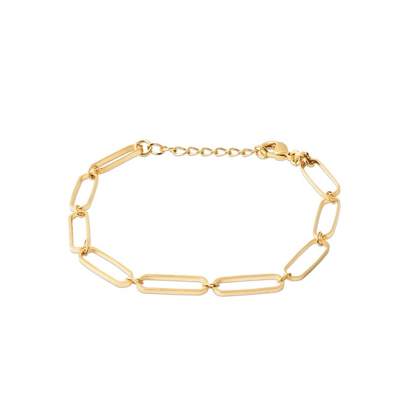Bracelet chaîne grands maillons plaqué or