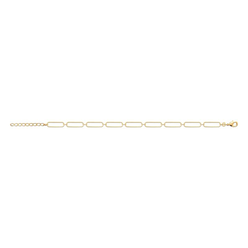 Bracelet chaîne grands maillons plaqué or