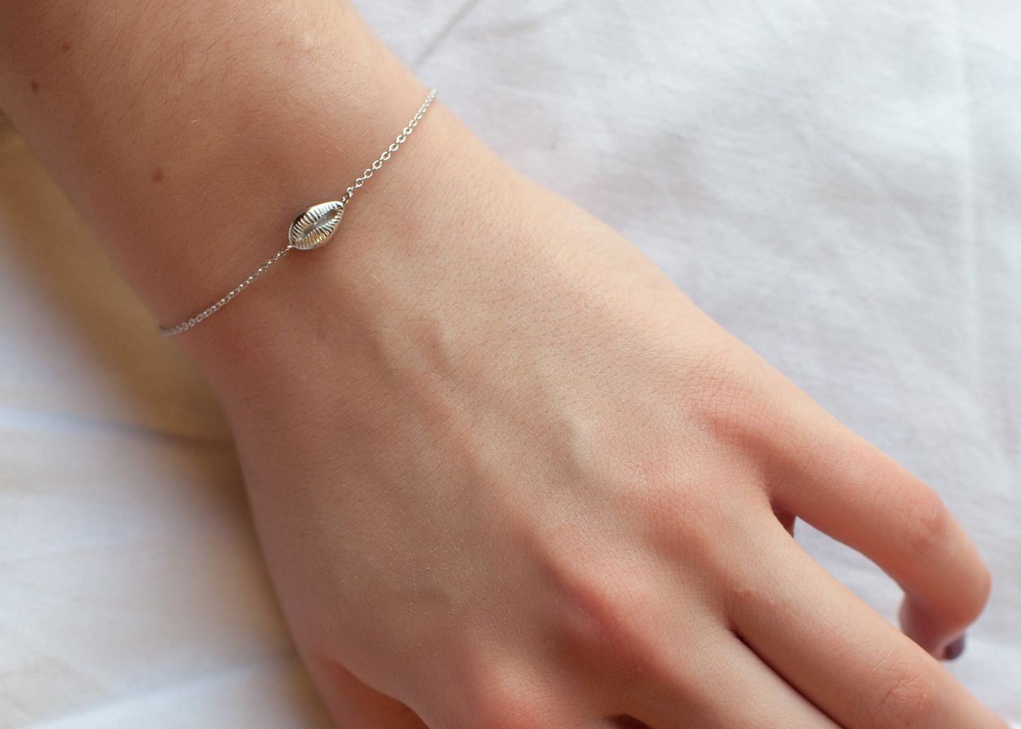 Bracelet coquillage en argent