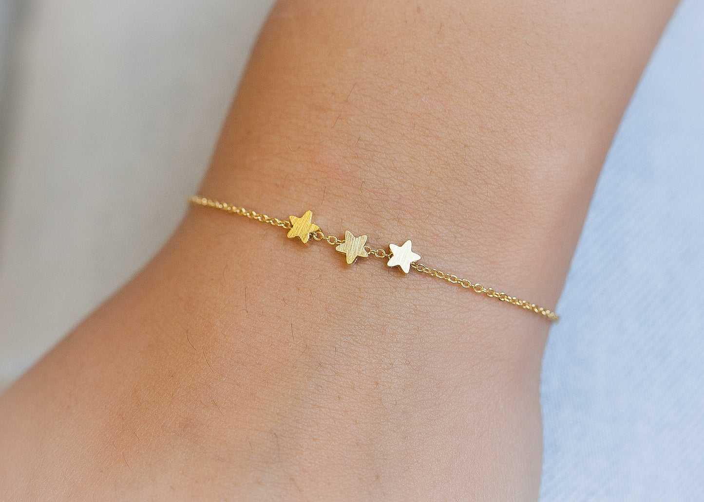 Bracelet 3 étoiles doré