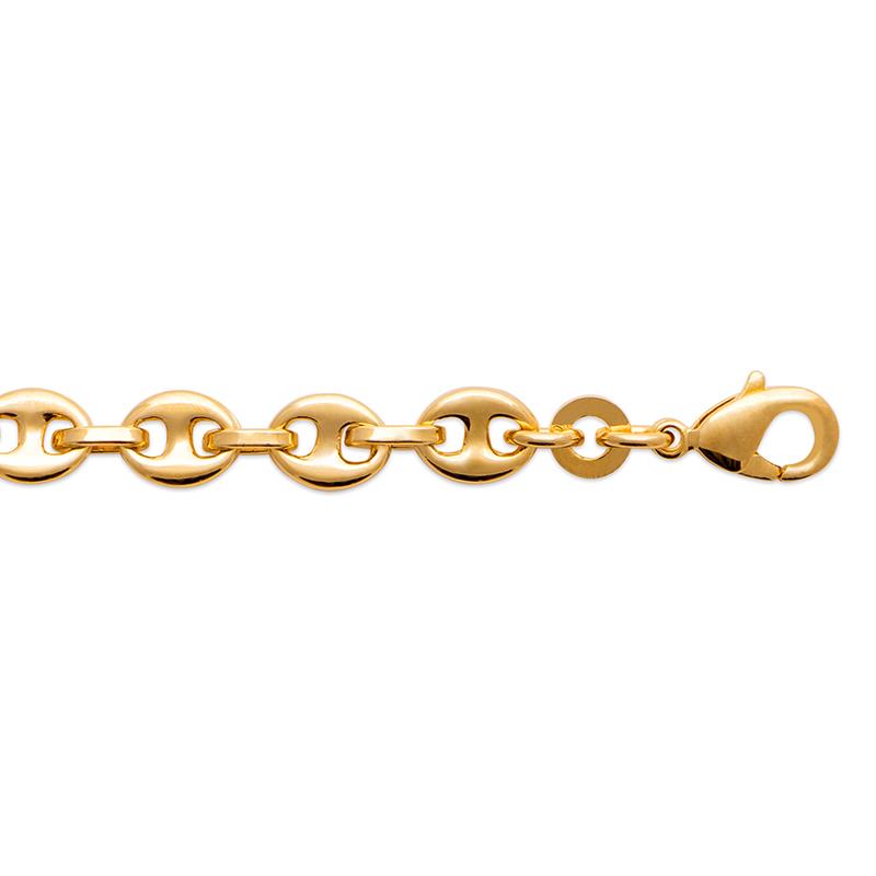 Bracelet maille grain de café, vintage plaqué or