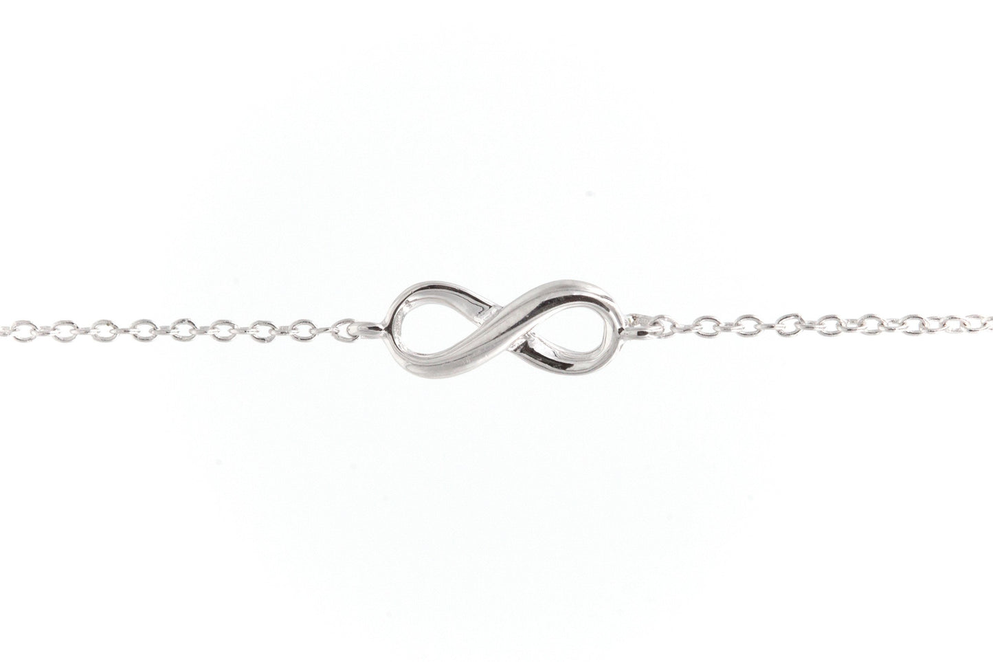 Bracelet infini en argent massif