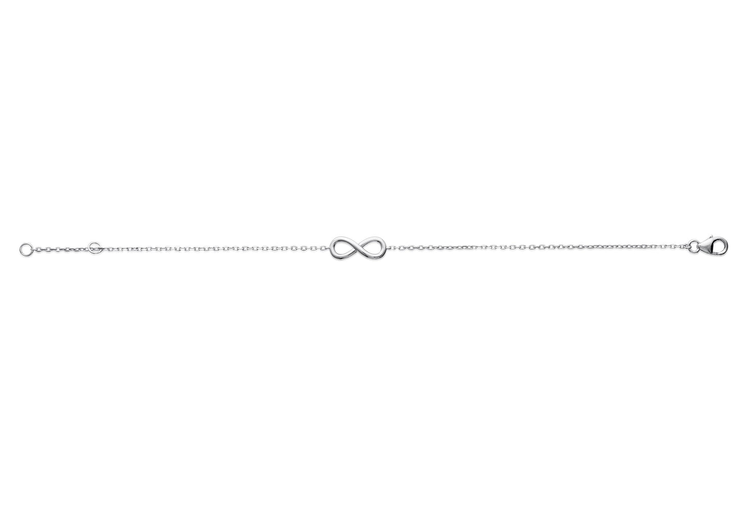 Bracelet infini en argent massif