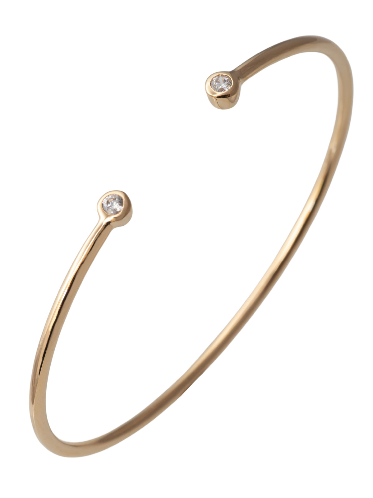Bracelet jonc plaqué or avec strass