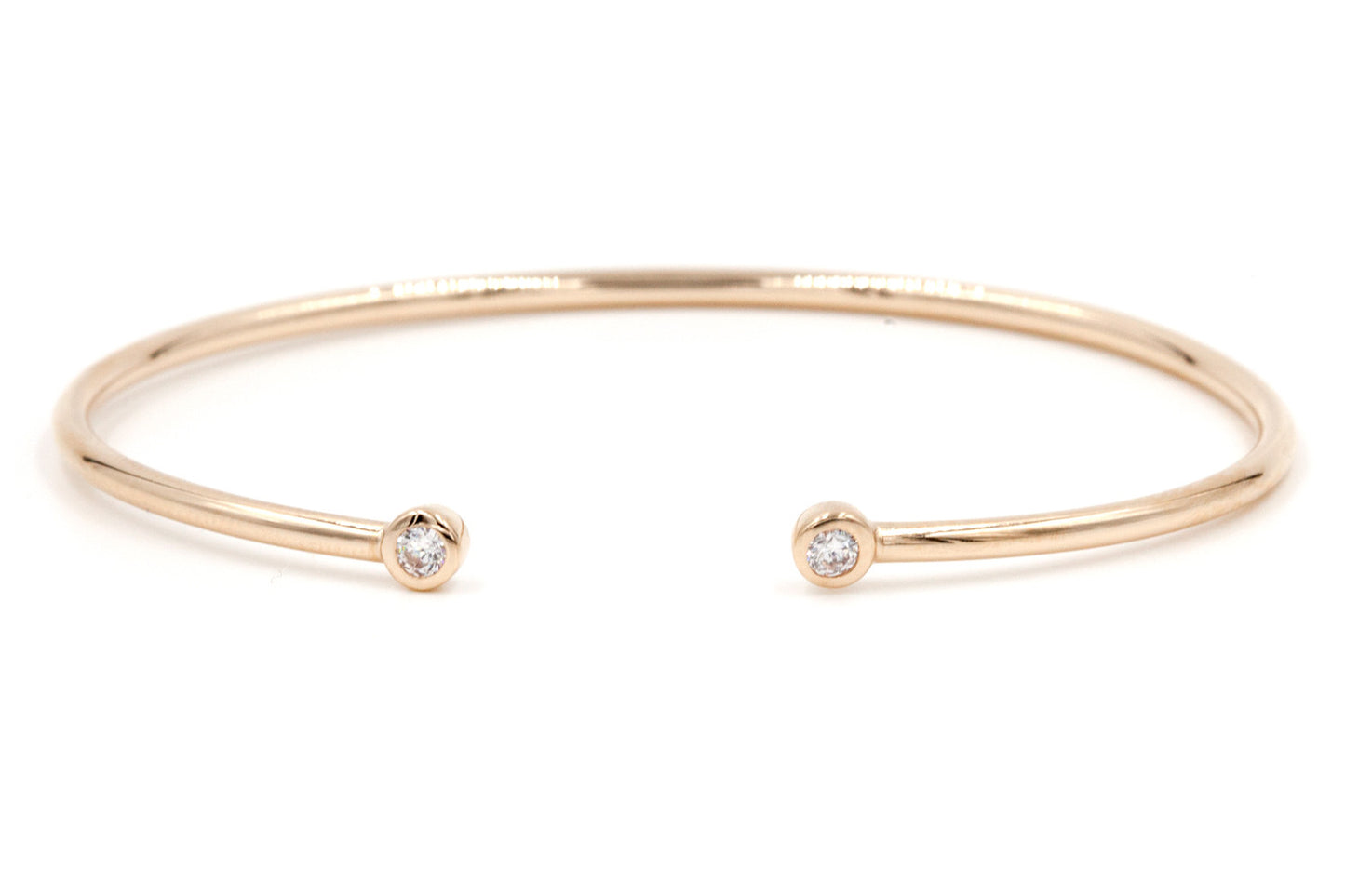 Bracelet jonc plaqué or avec strass