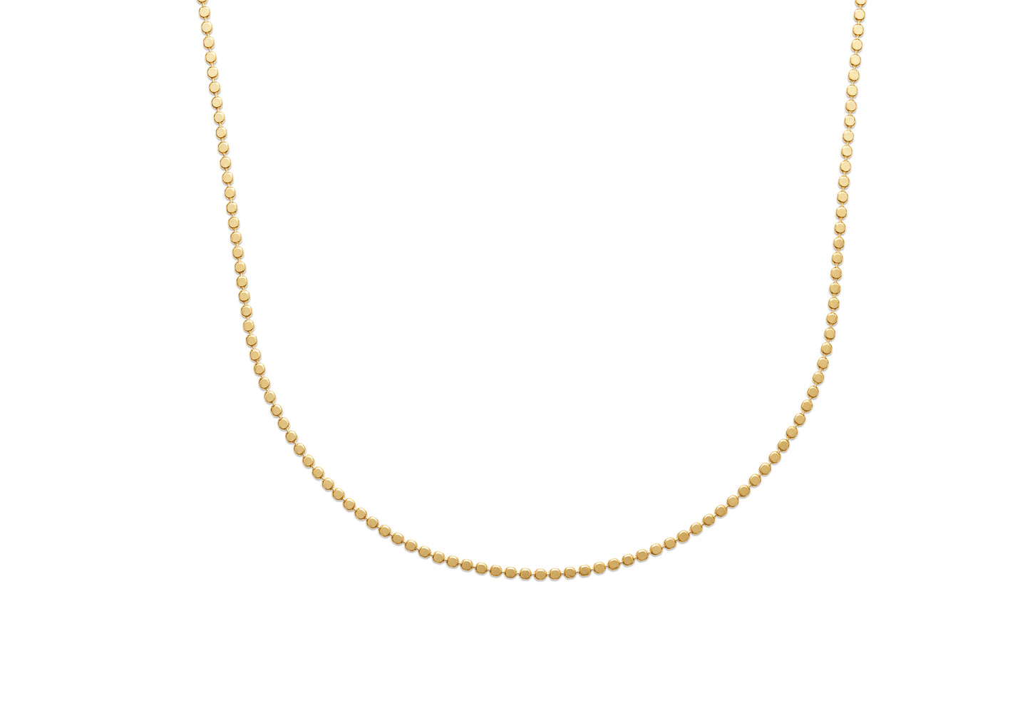 Collier mini pastilles plaqué or