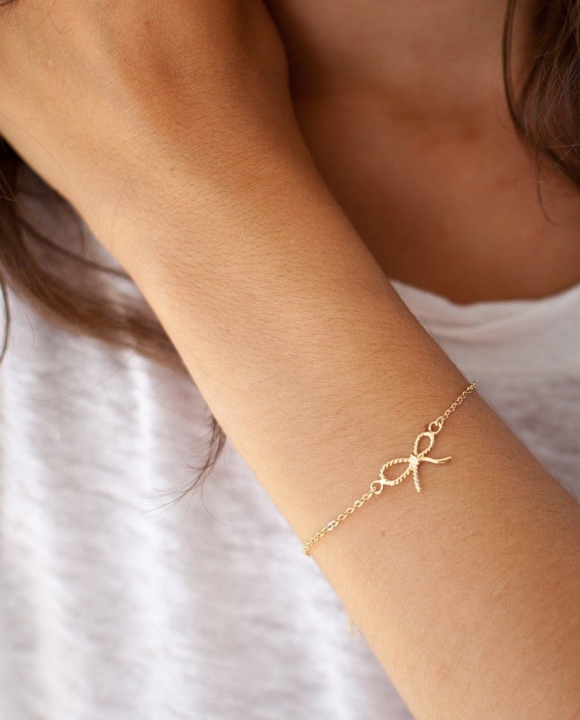 Bracelet noeud plaqué or