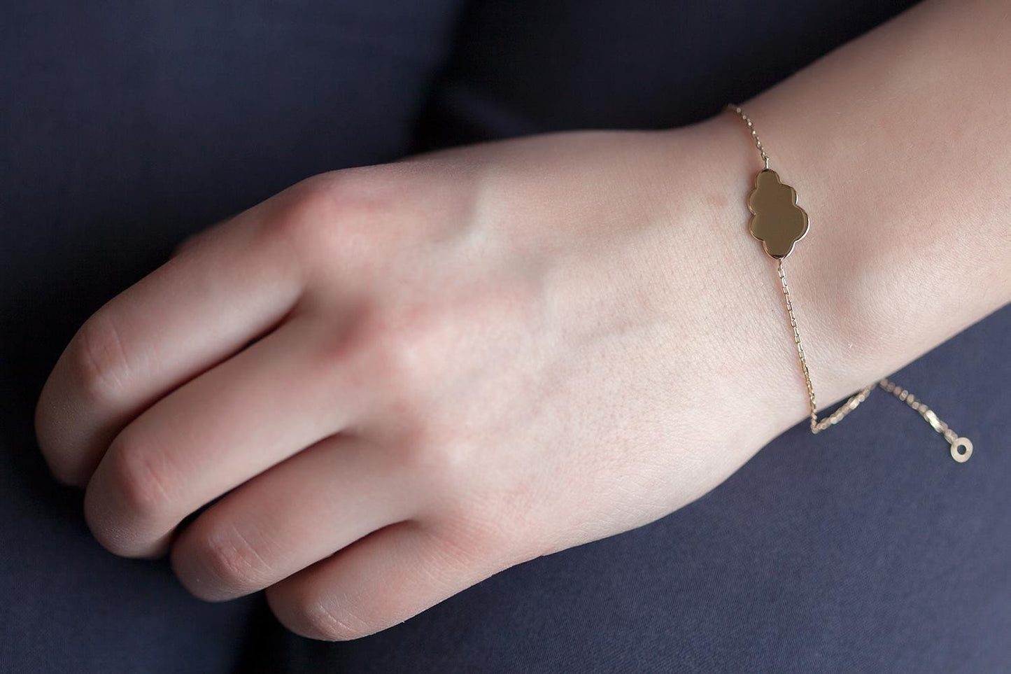 Bracelet avec nuage plaqué or