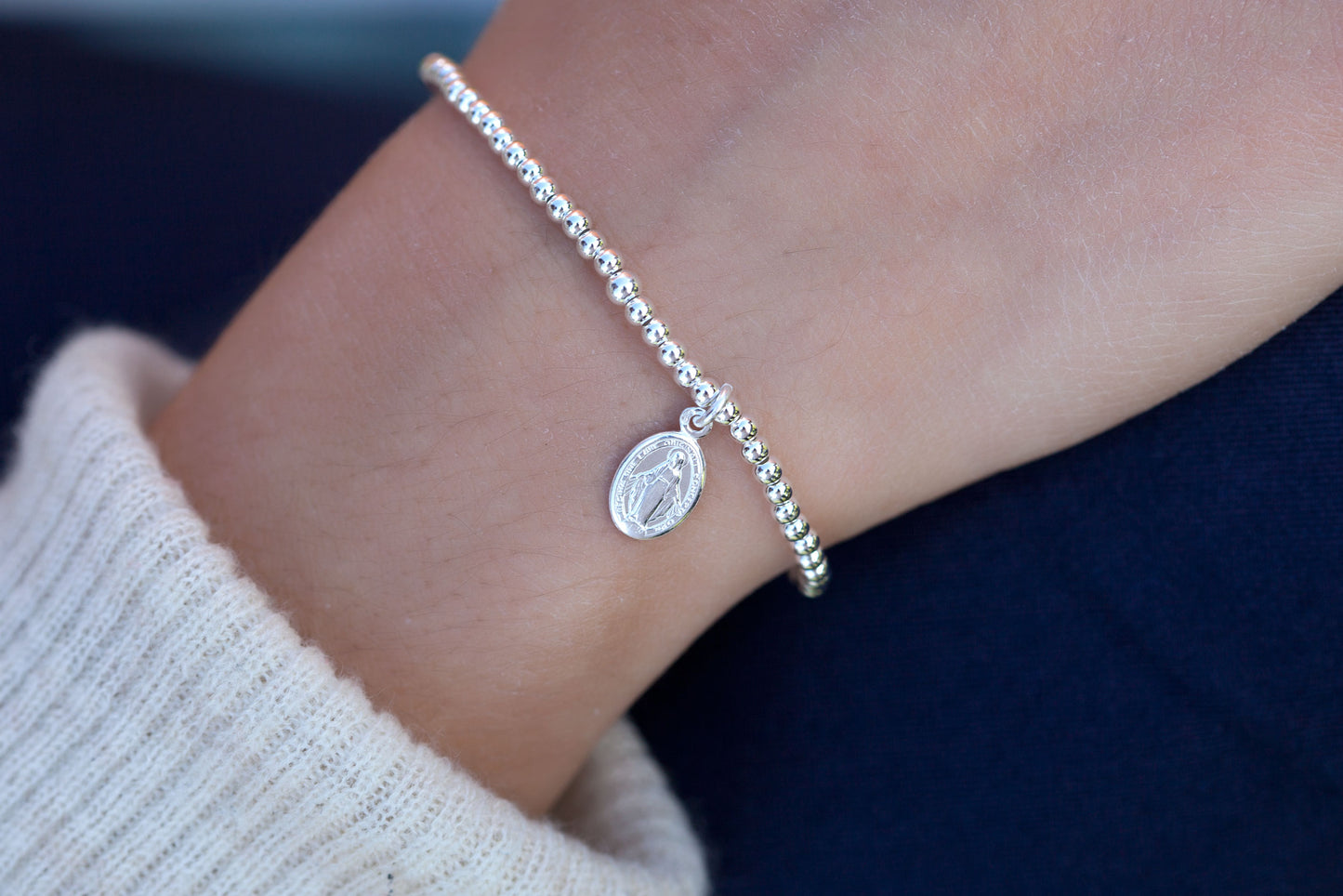 bracelet vierge marie en argent