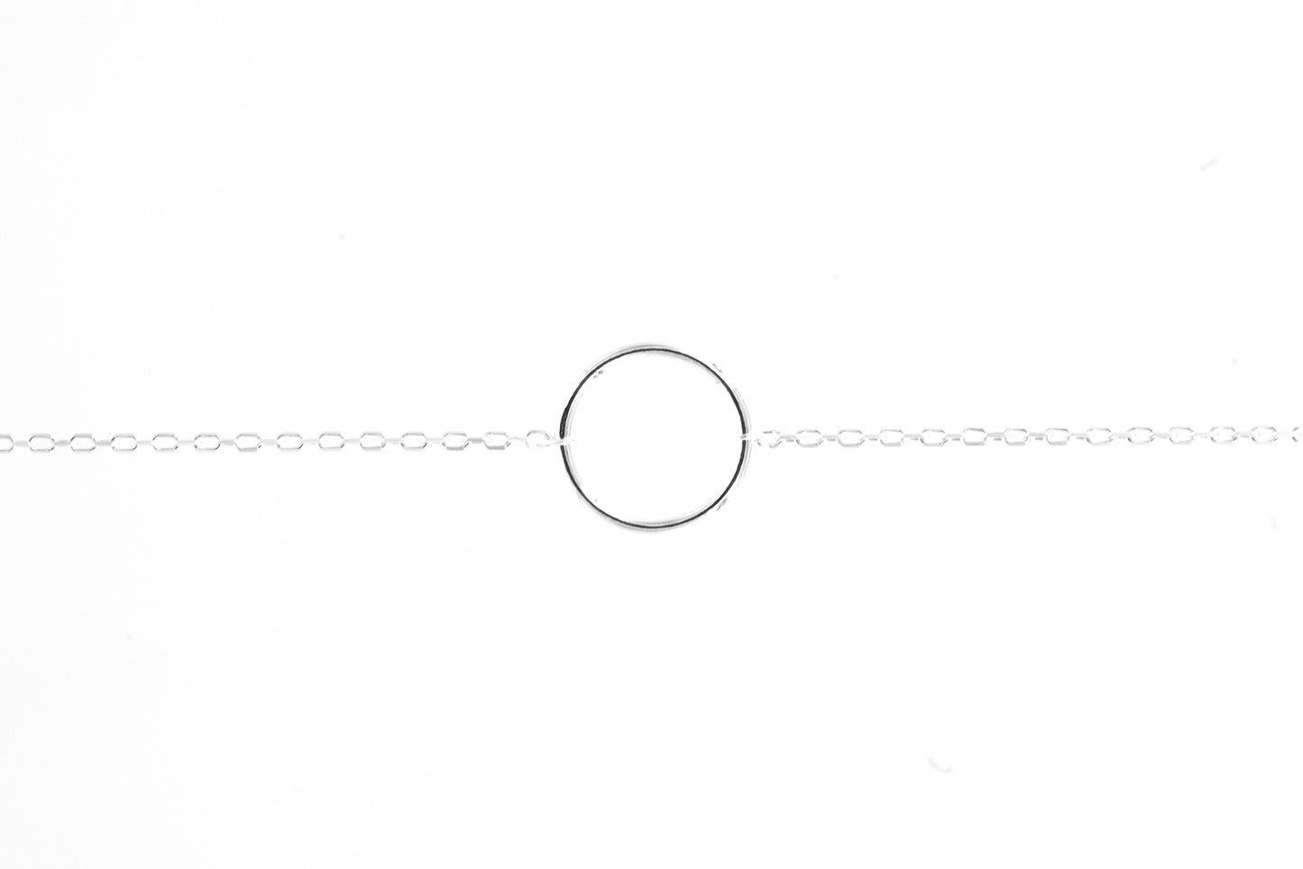 Bracelet 1 rond en argent massif