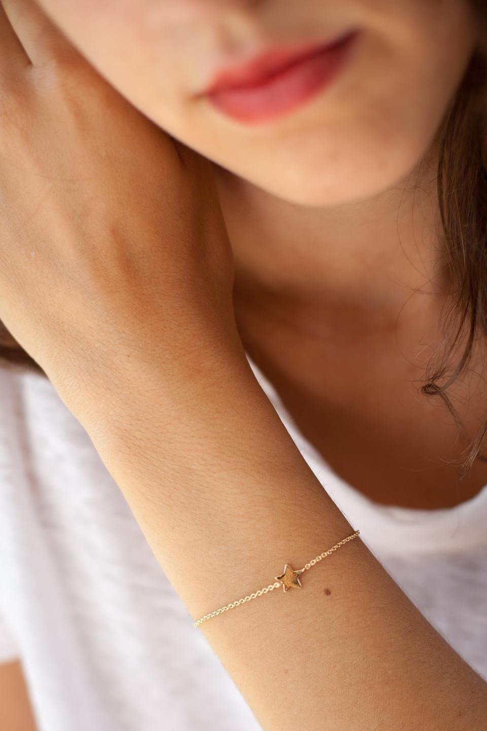 Bracelet une petite étoile en plaqué or