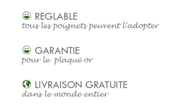 Bracelet chaîne 2 ronds entrelacés serti de zircons plaqué or