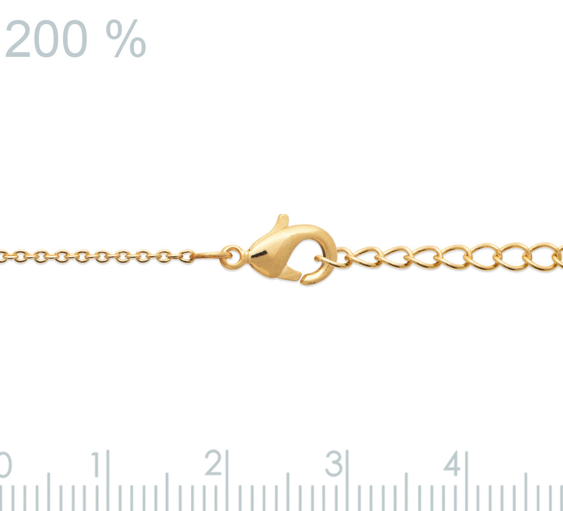 Collier quartz rose plaqué or 18 carats
