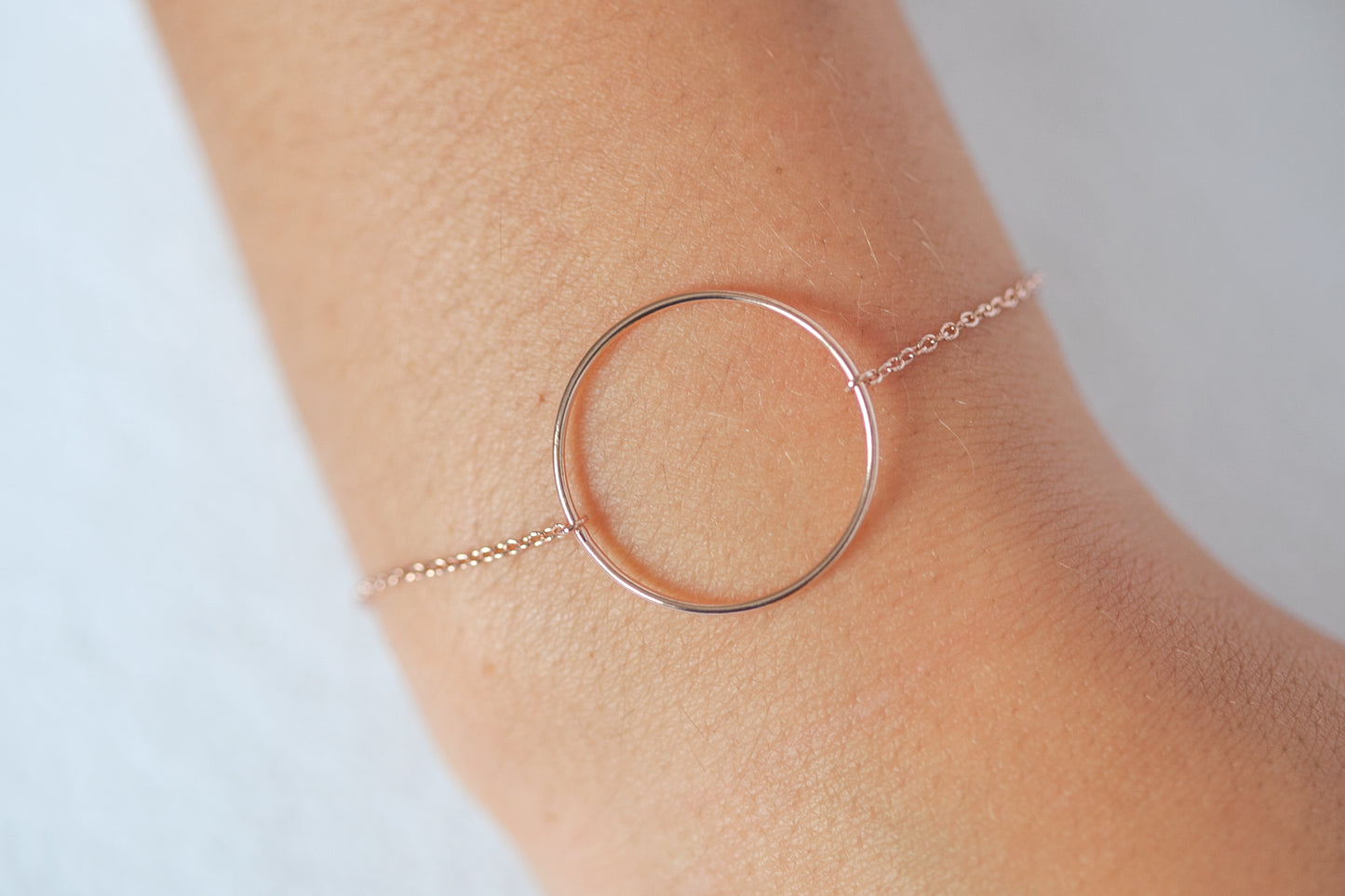 Bracelet 1 rond plaqué or rose