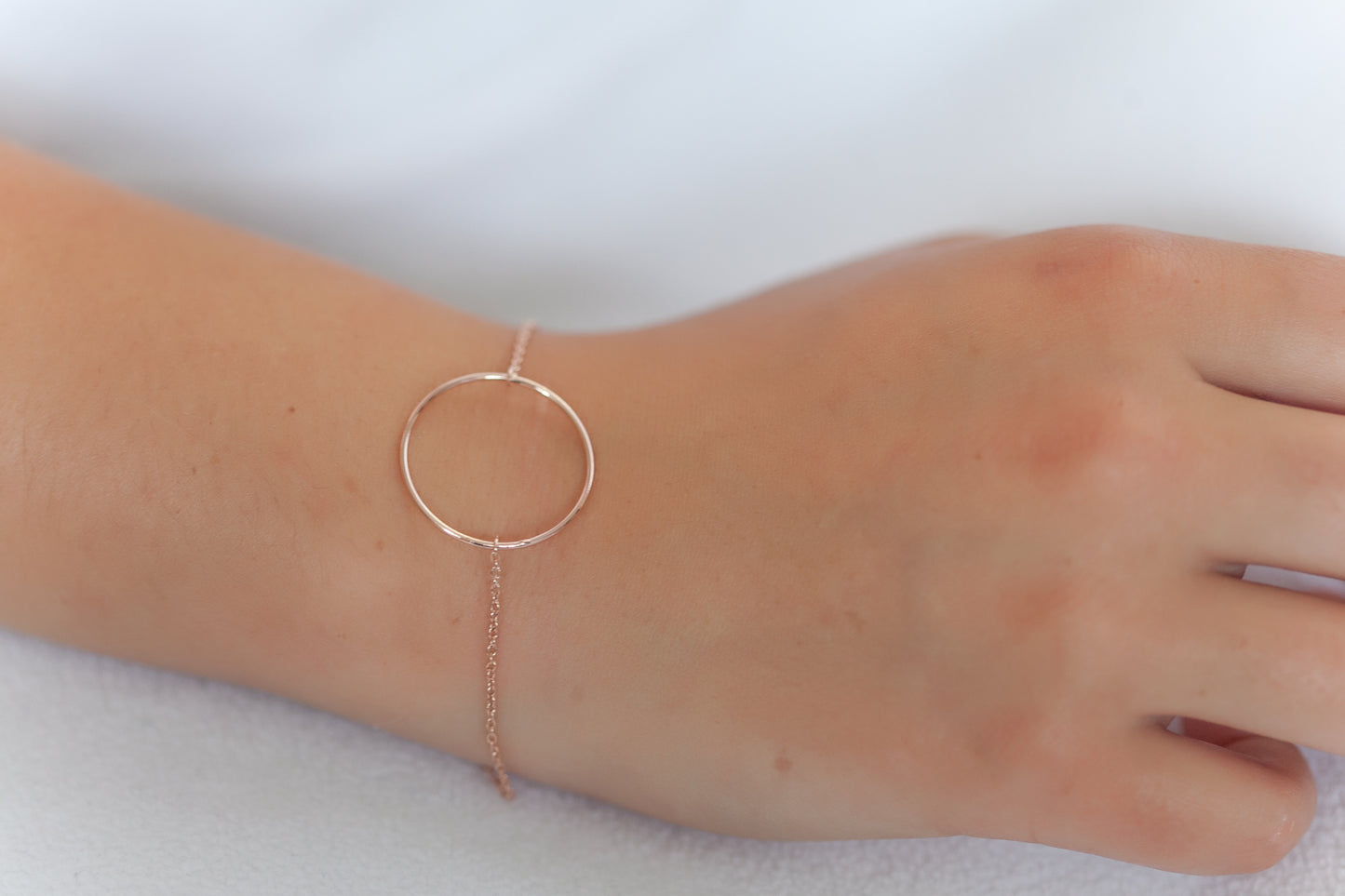 Bracelet 1 rond plaqué or rose