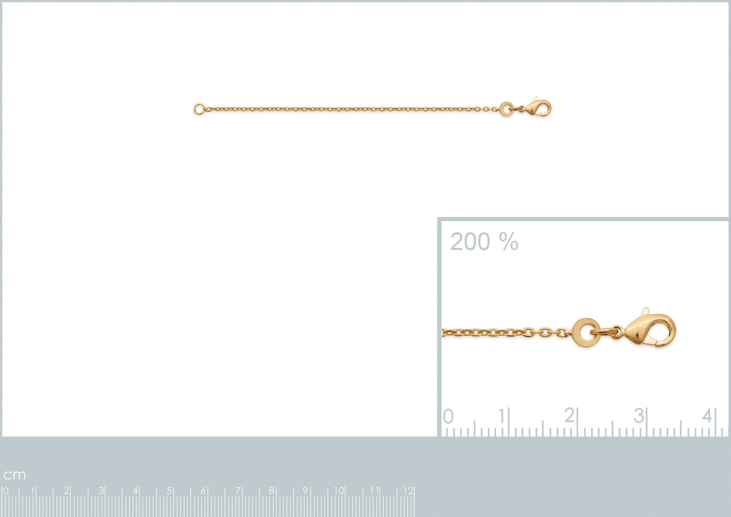 Extension pour bracelet ou collier plaqué or