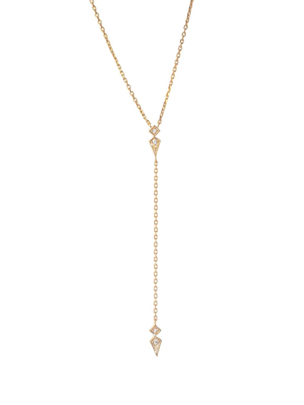 Collier décolleté serti de zircons plaqué or