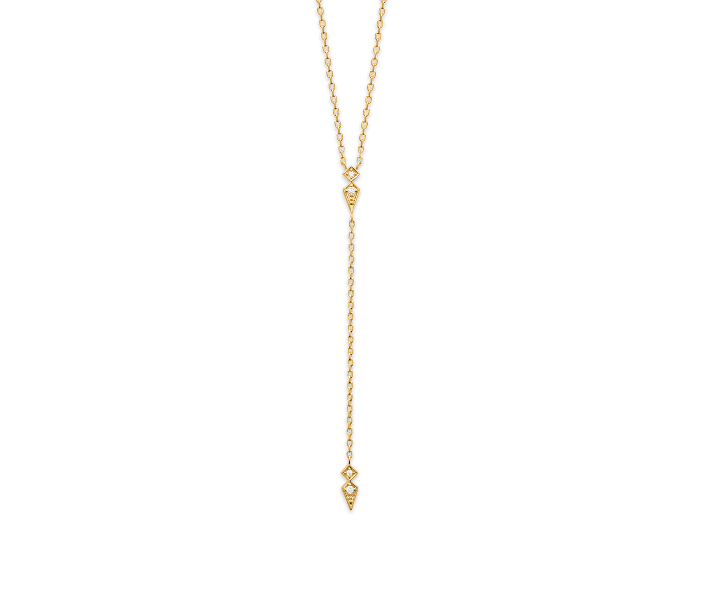 Collier décolleté serti de zircons plaqué or