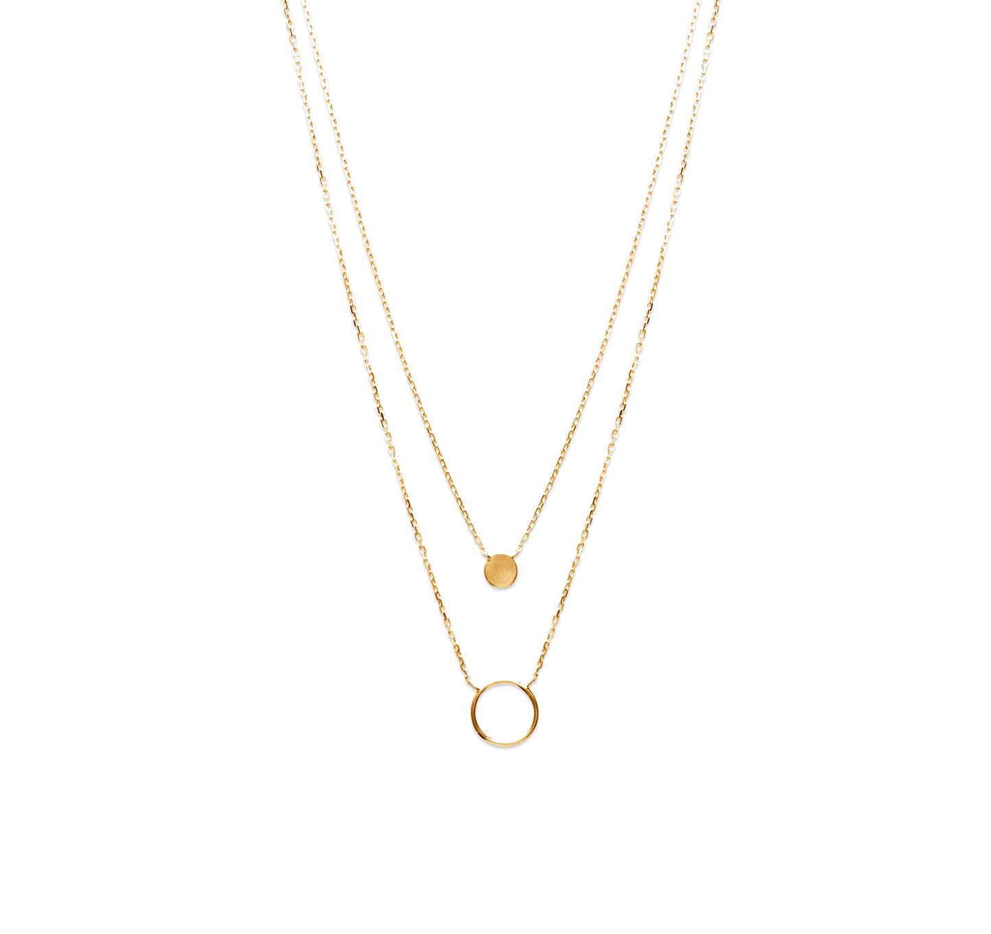 Collier double rangs plaqué or 16 carats