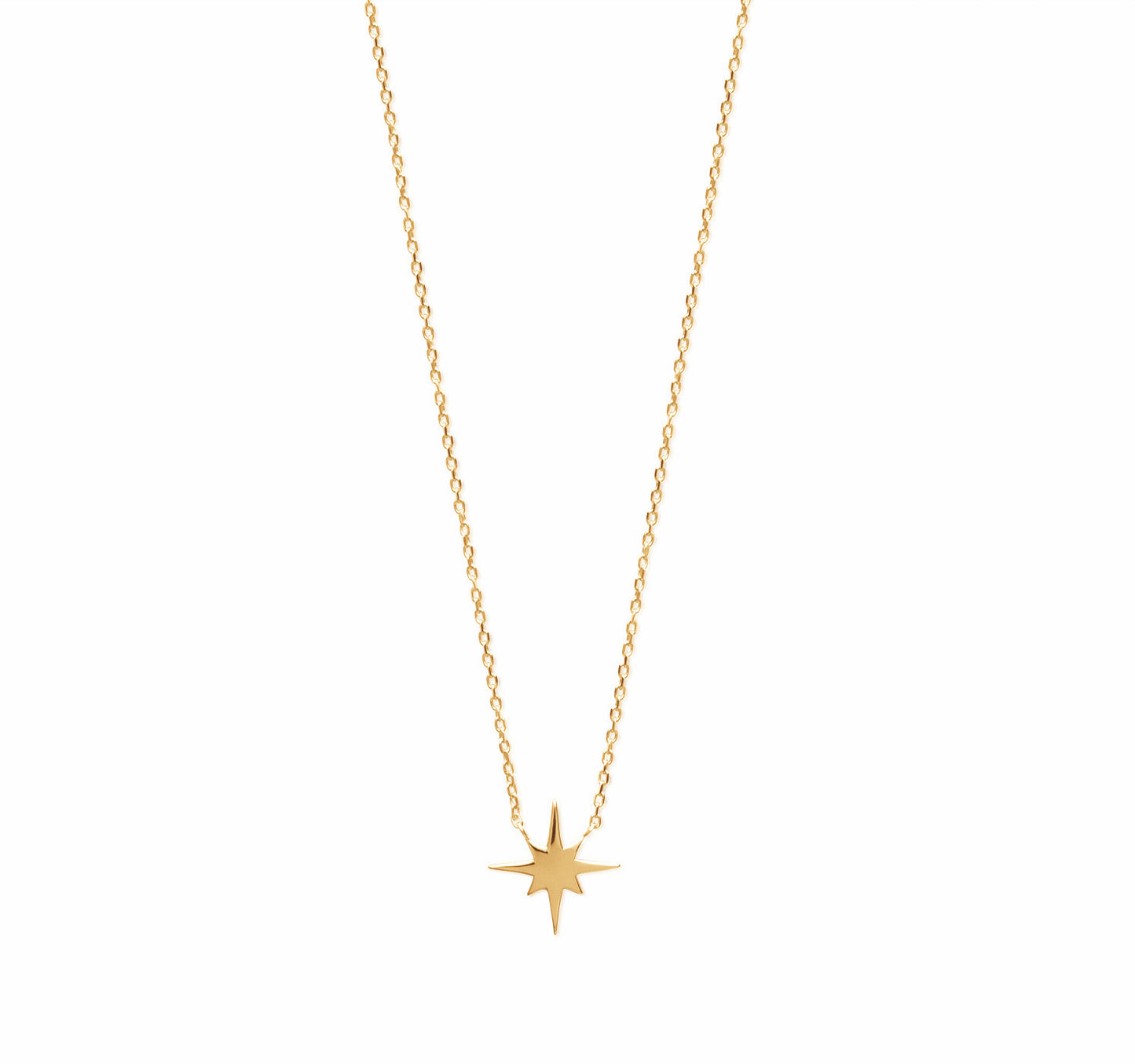 Collier étoile du nord plaqué or