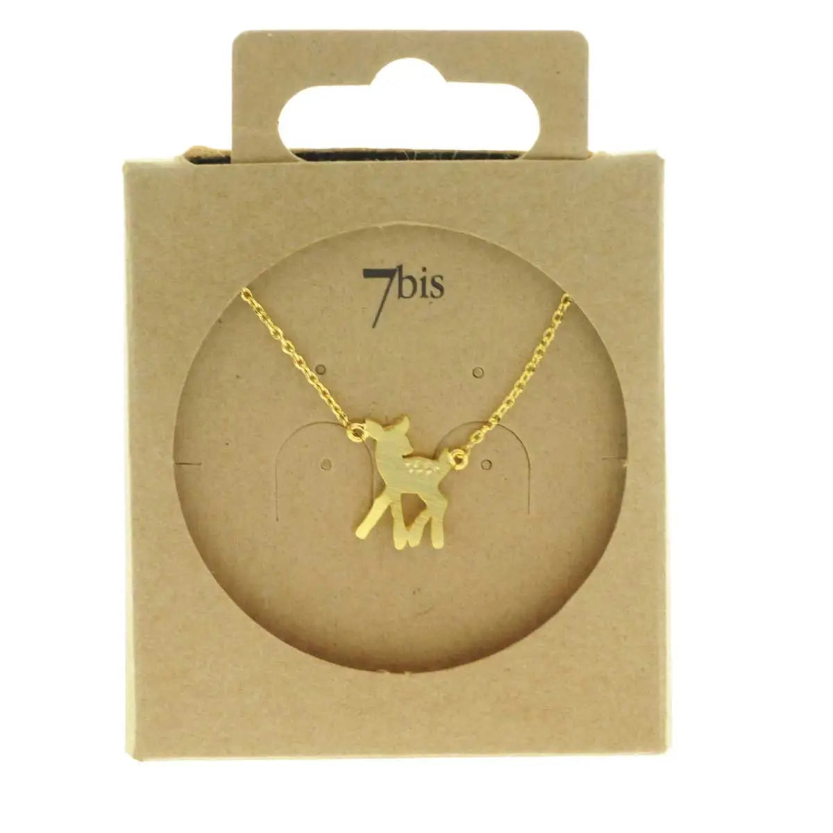 Collier avec petit faon doré
