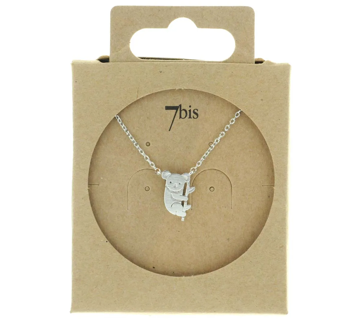 Collier koala argenté