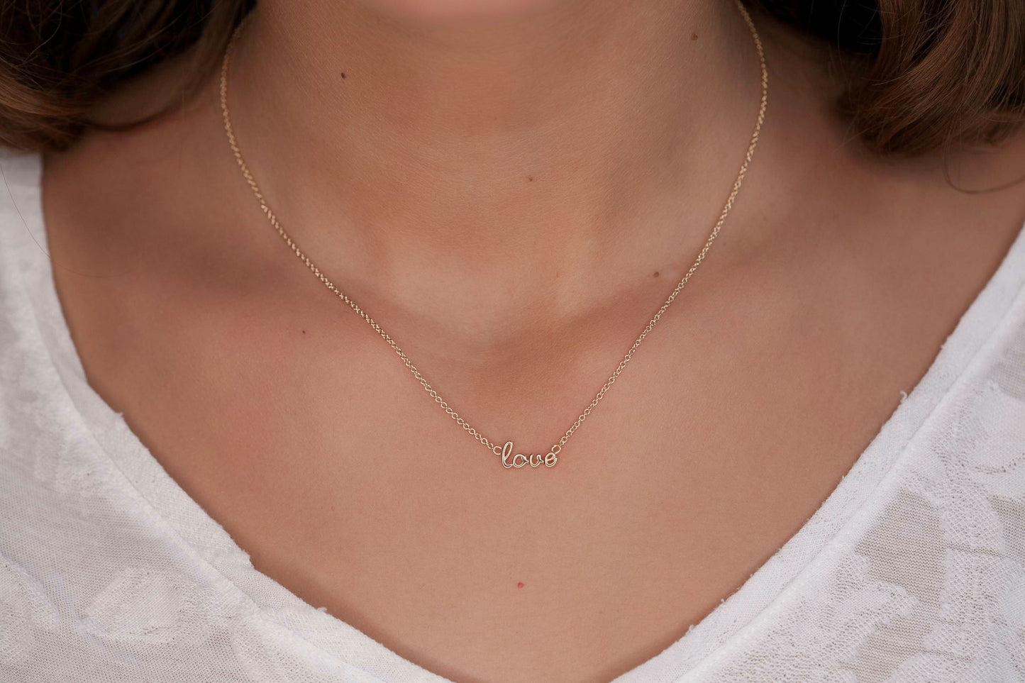 Collier Love plaqué or