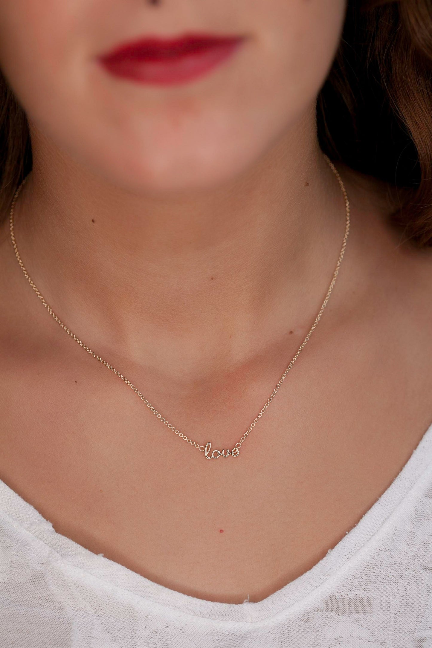 Collier Love plaqué or