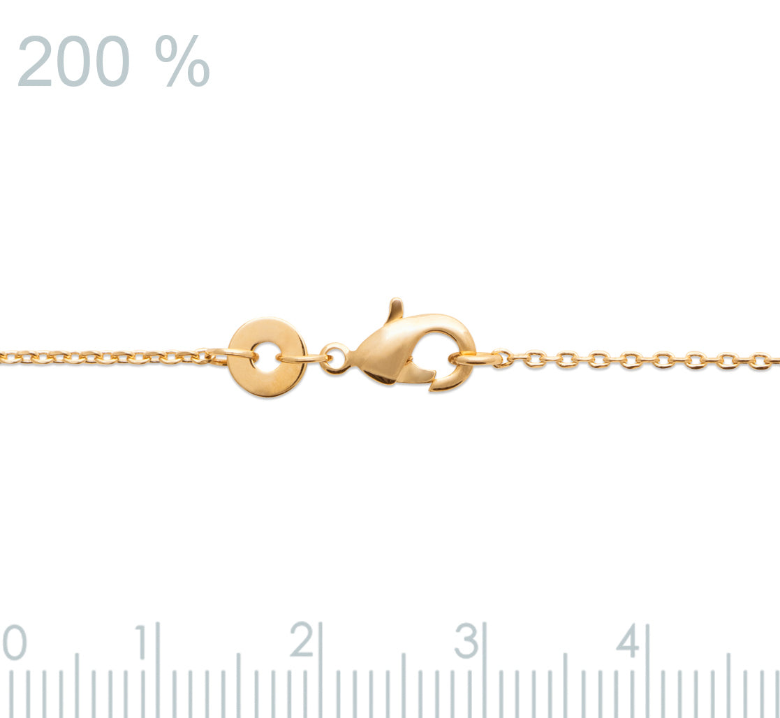 Collier pampilles serti de zircons plaqué or