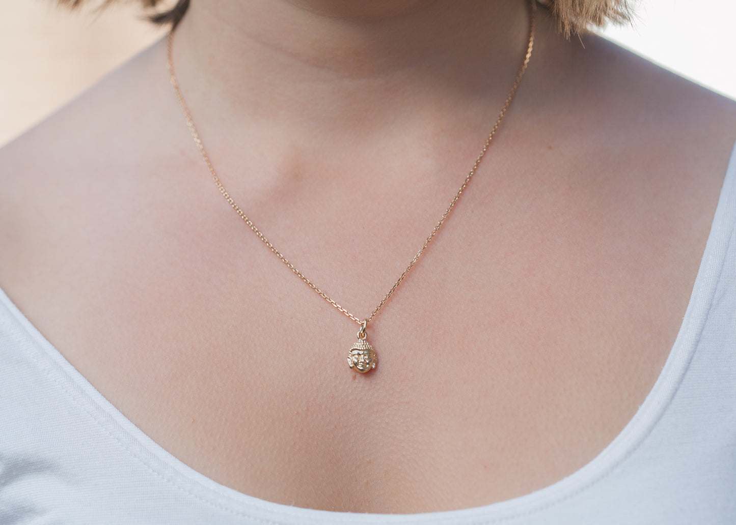 Collier pendentif bouddha plaqué or