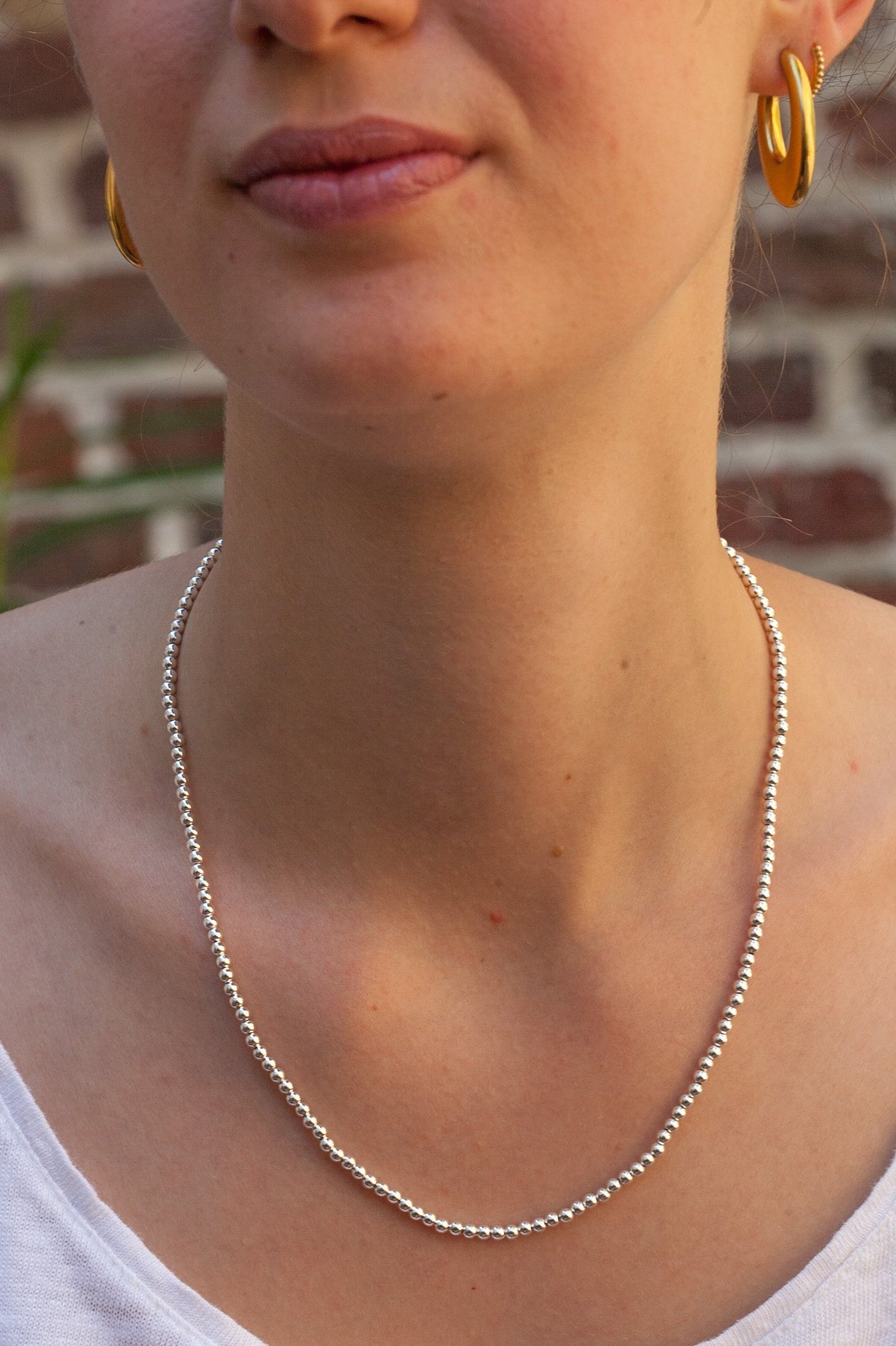 Collier perles d'argent