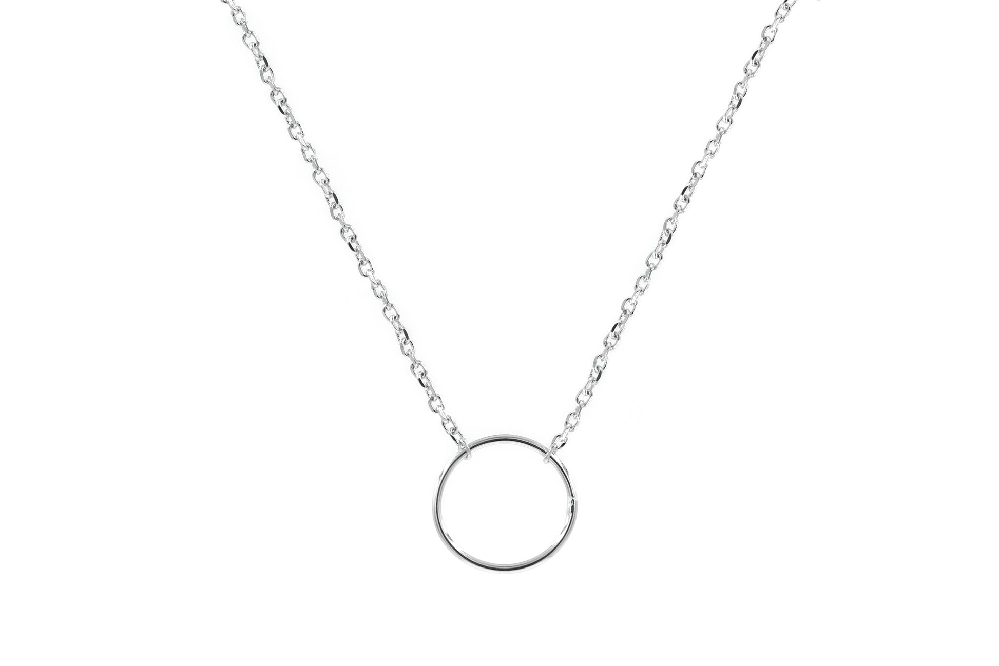 Collier petit rond en argent massif