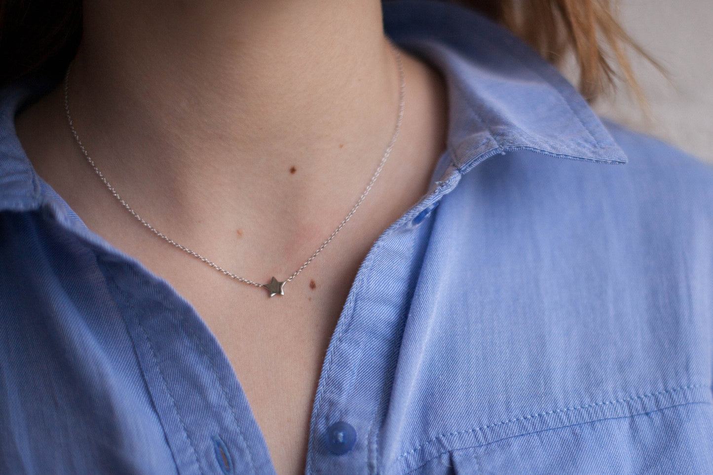 Collier avec petite étoile en argent