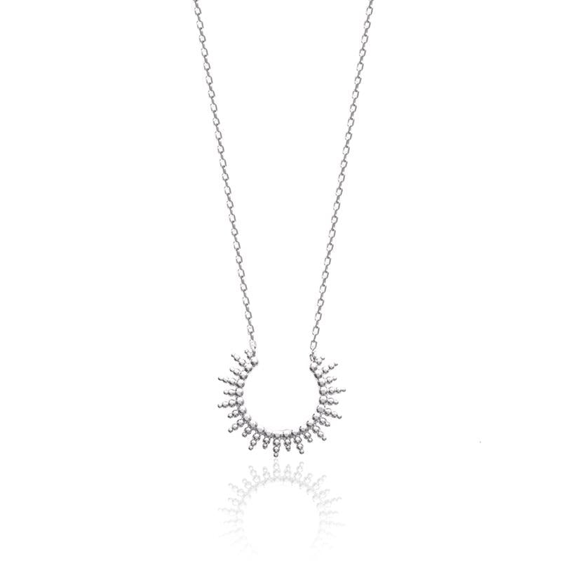 Collier soleil ethnique en argent