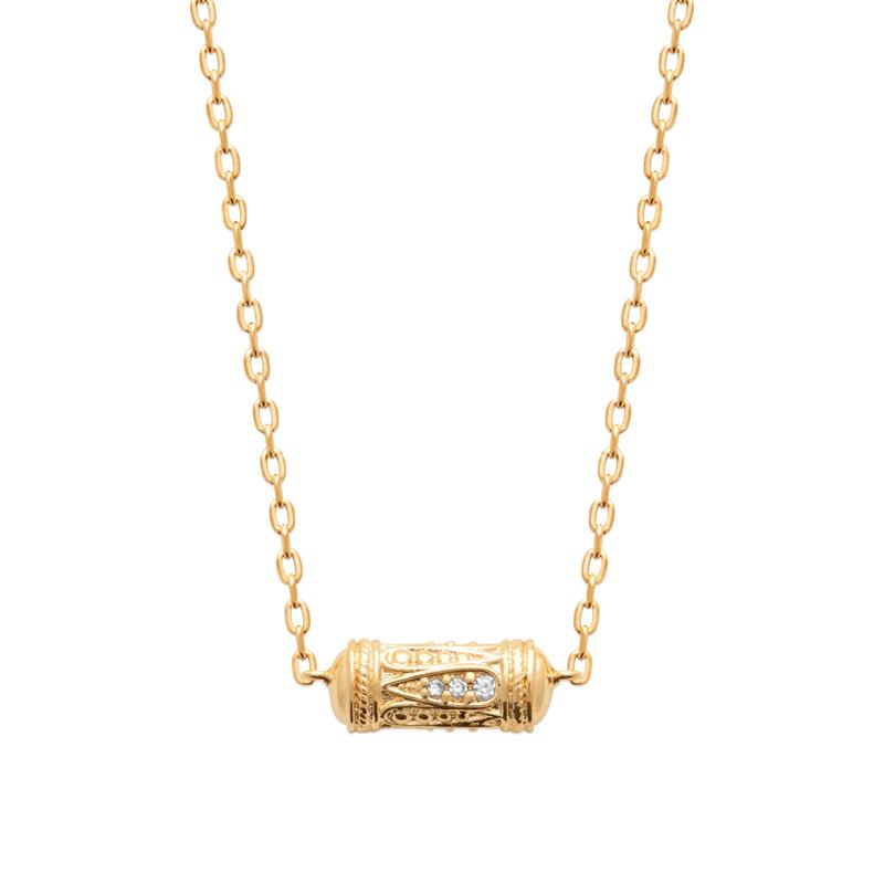 Collier talisman plaqué or