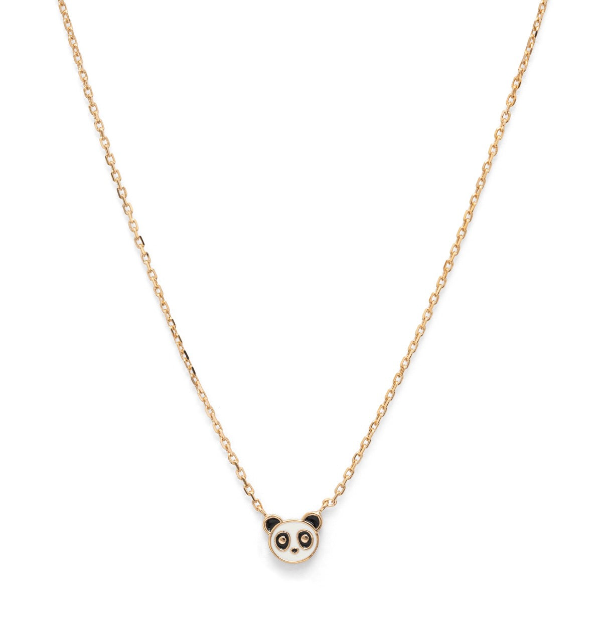 Collier tête de panda plaqué or