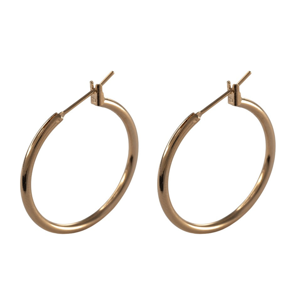 Boucles d'oreilles créoles 25mm plaqué or