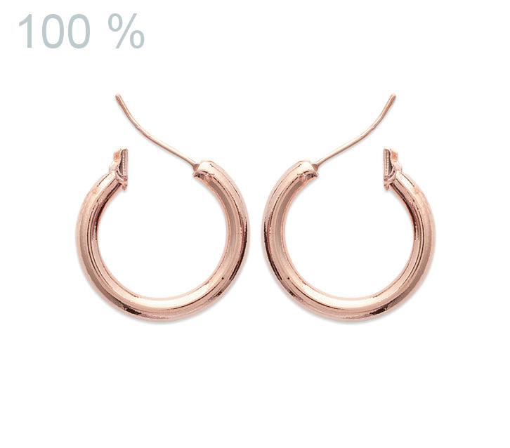 Boucles d'oreilles créoles plaqué or rose
