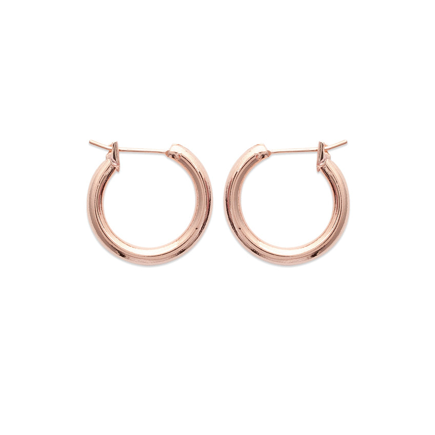 Boucles d'oreilles créoles plaqué or rose