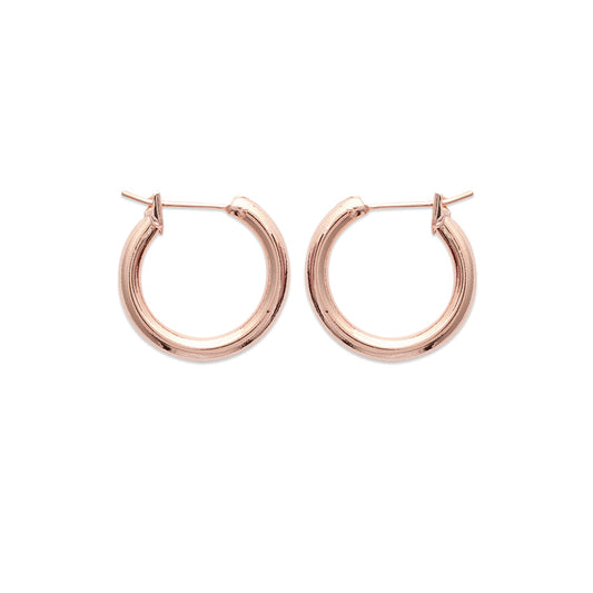 Boucles d'oreilles créoles plaqué or rose