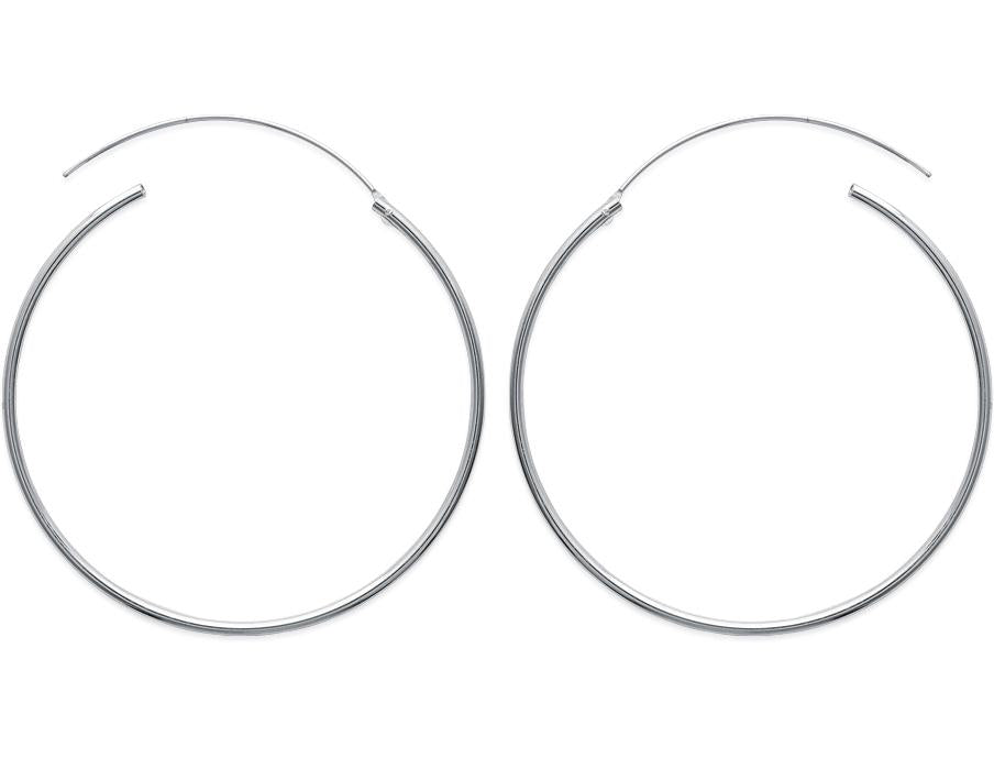 Grandes boucles d'oreilles créoles en argent