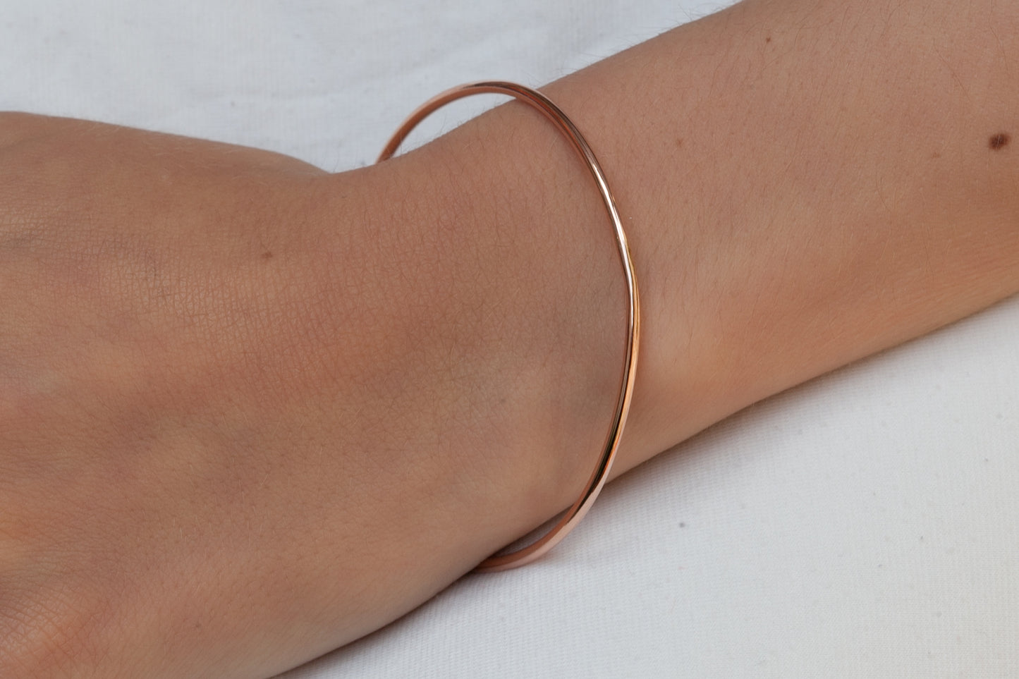 Bracelet jonc simple plaqué or rose