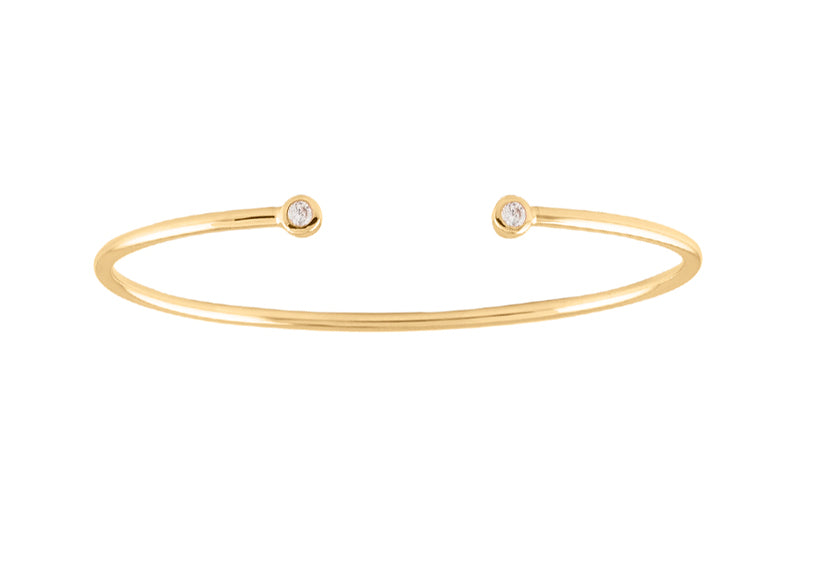 Bracelet jonc plaqué or avec strass