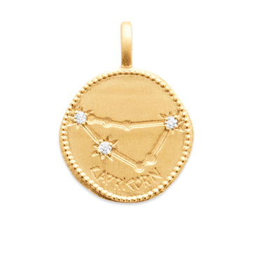 Pendentif constellation signe astrologique plaqué or