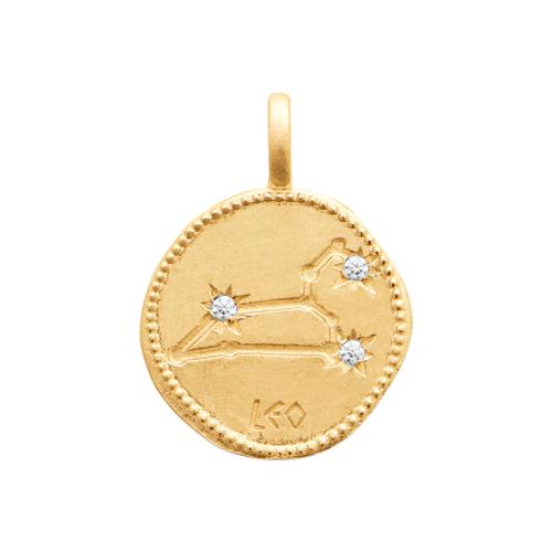Collier avec pendentif constellation signe astrologique plaqué or