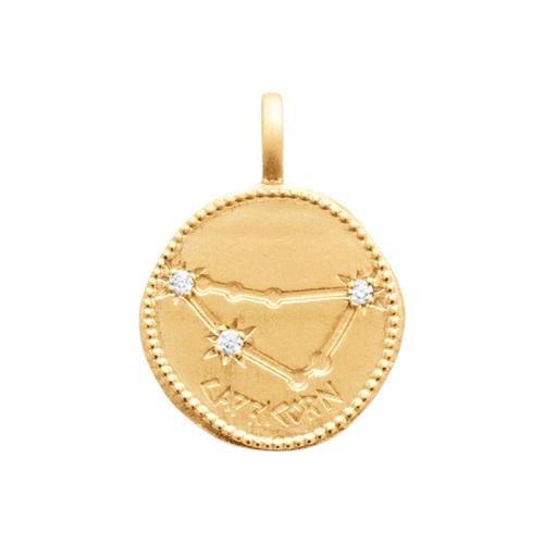 Collier avec pendentif constellation signe astrologique plaqué or