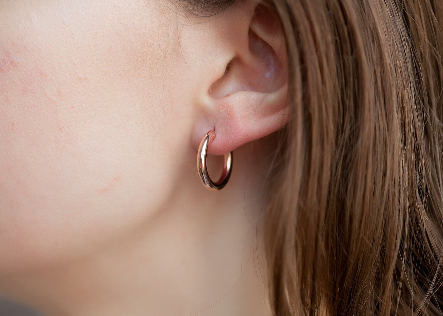 Boucles d'oreilles créoles plaqué or rose