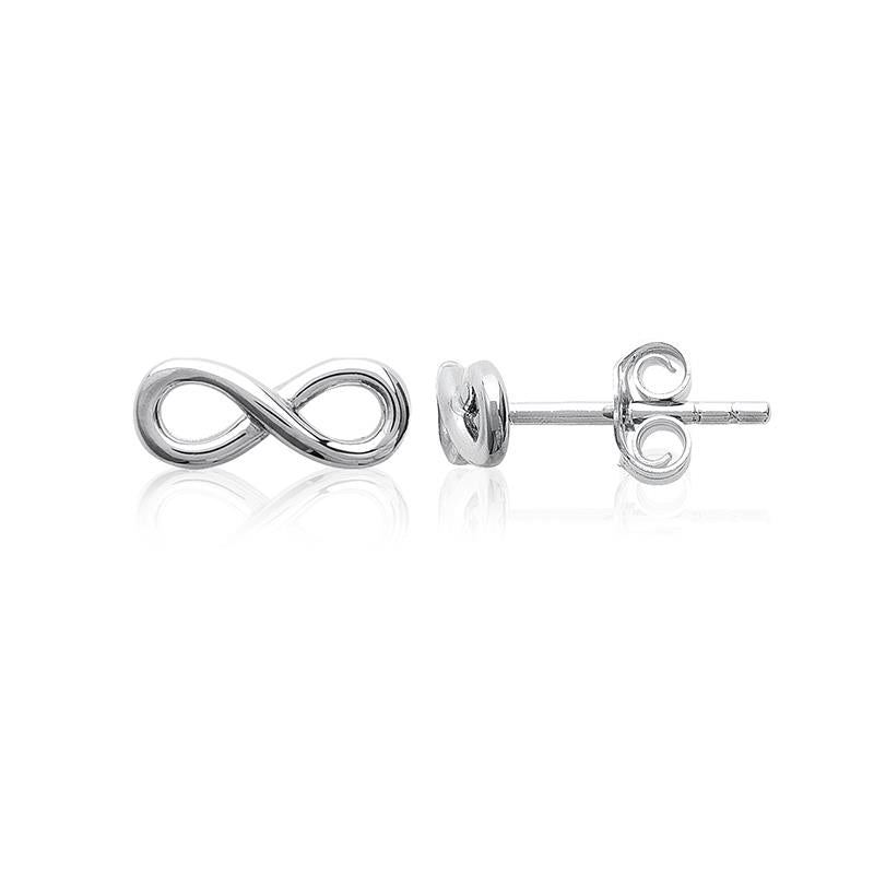 Boucles d'oreilles infini argent